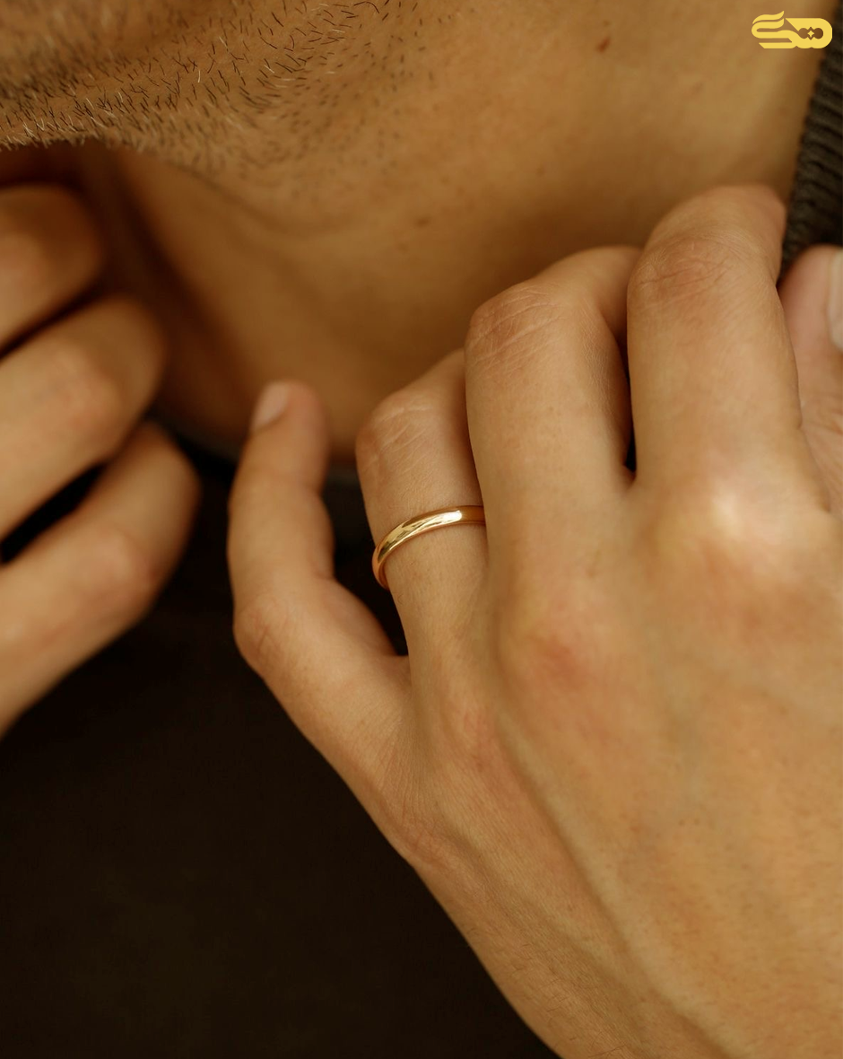 حلقه ساده مردانه 