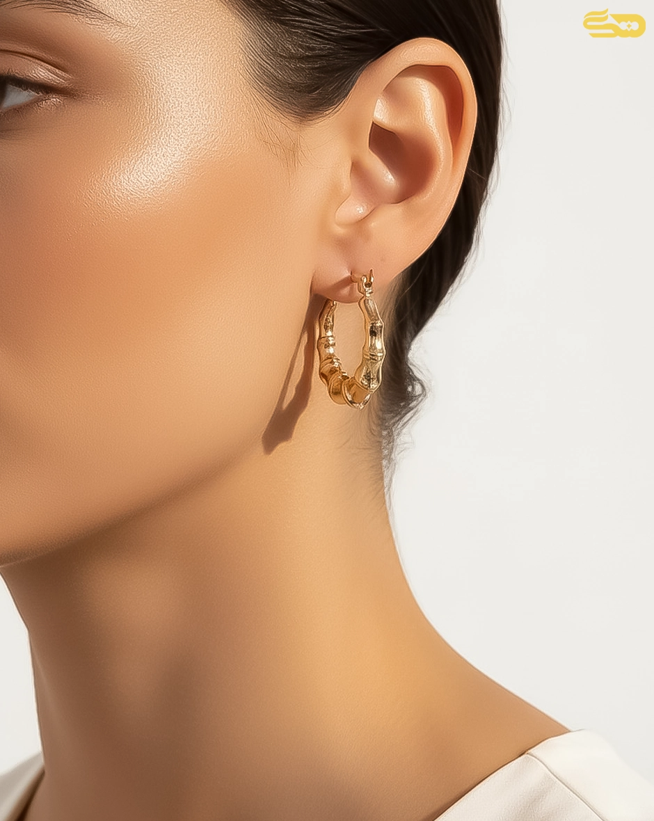 گوشواره حلقه ای حلزونی 