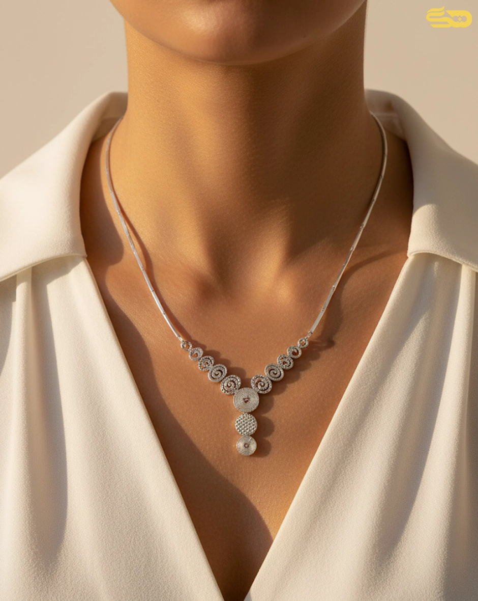 گردنبند تراش دایره 