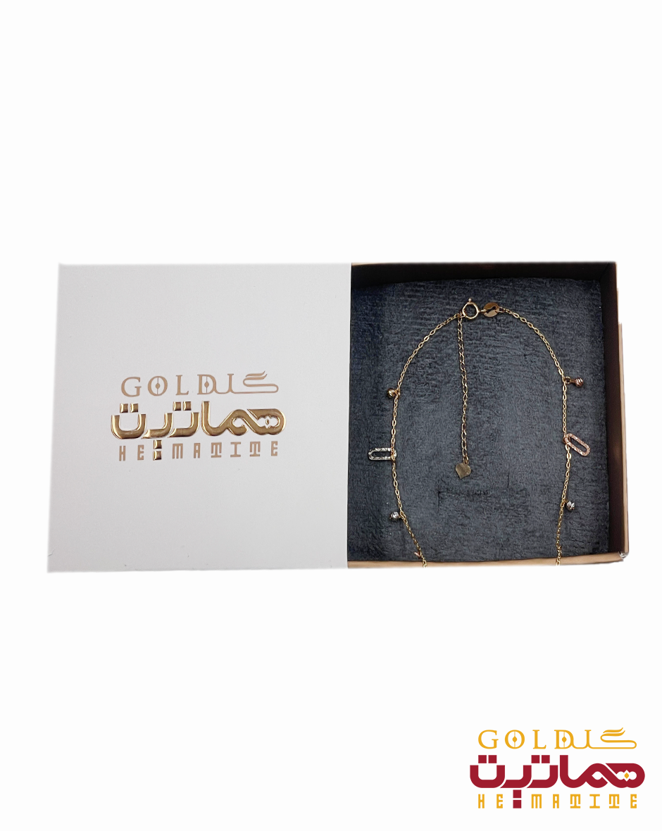 دستبند سه رنگ بیضی 