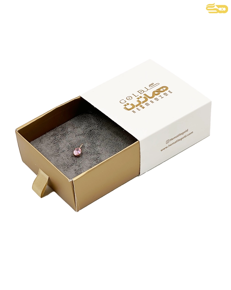 پلاک نگین صورتی