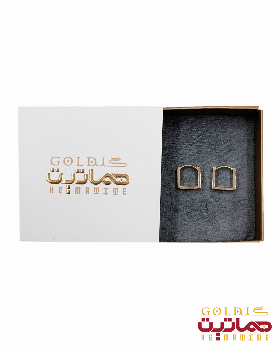 گوشواره حلقه ای مربع 
