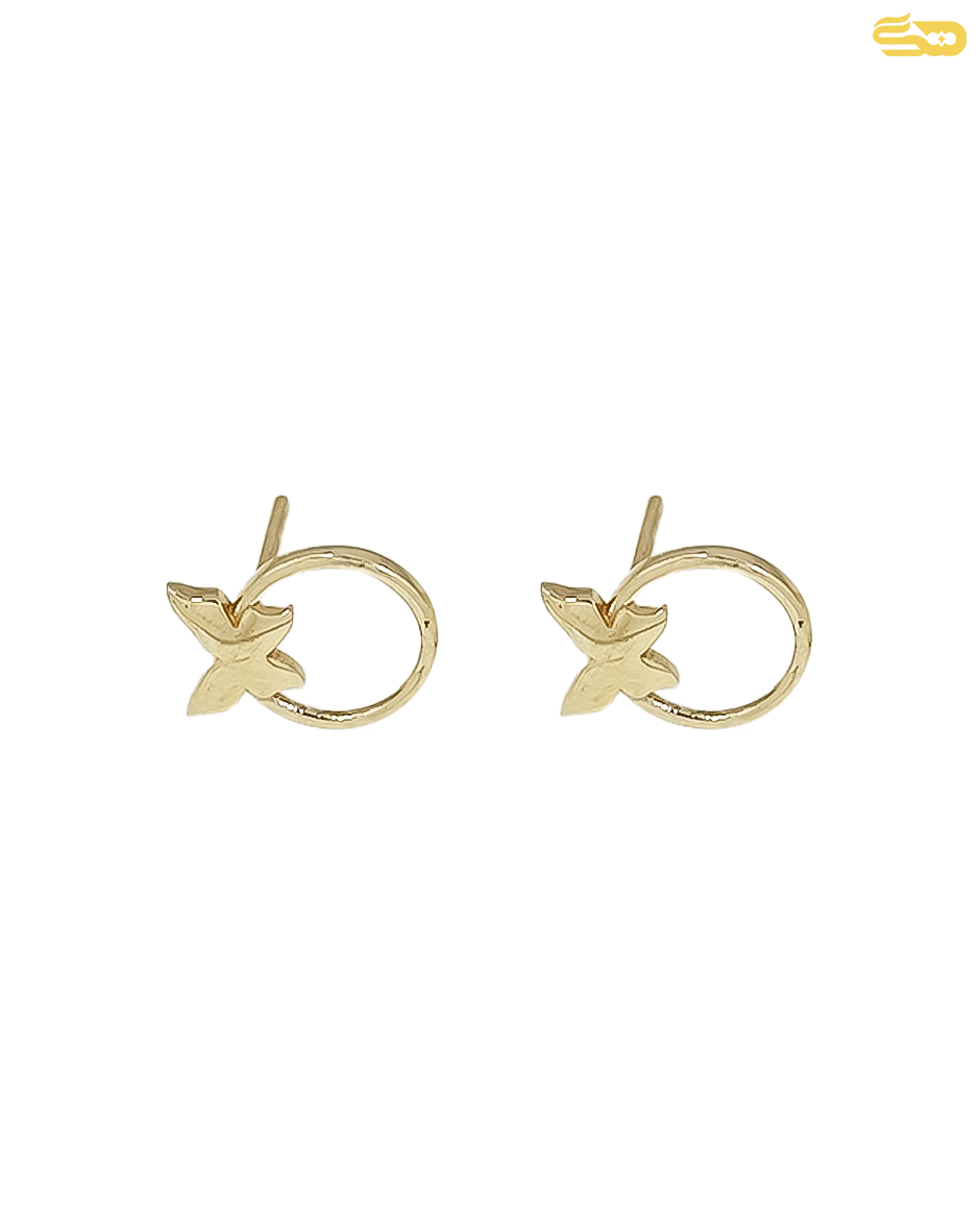 گوشواره میخی پروانه ای 