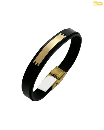 دستبند چرم دو دوخت