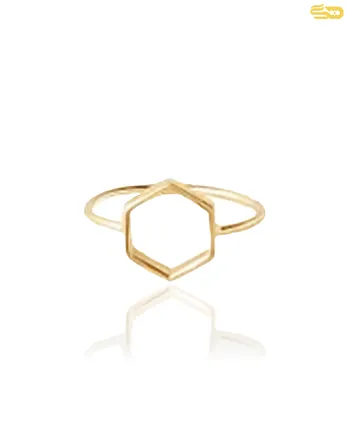 انگشتر مینیمال 6 ضلعی