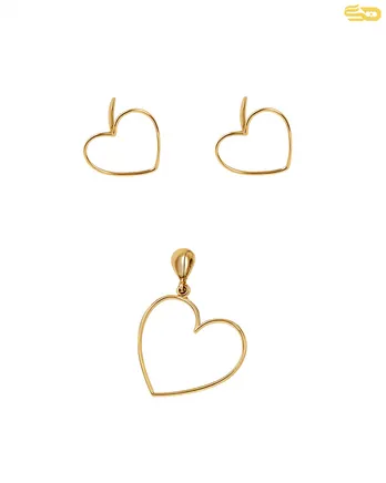 نیم ست گلد قلب