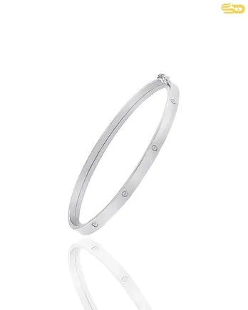 دستبند کارتیر پیچ نقره ای 