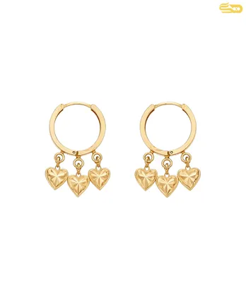 گوشواره حلقه‌ای قلبی