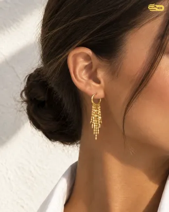 گوشواره حلقه‌ای پولکی
