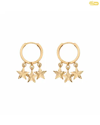 گوشواره حلقه‌ای سه ستاره